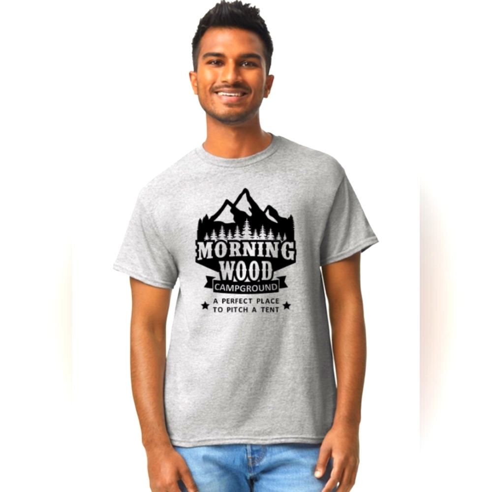 Funny Mens Gray Graphic T-Shirt